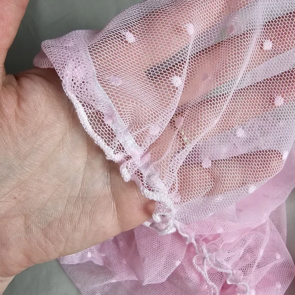 New Coquette Polka-dot Babydoll Lingerie Set M - Picture 7 of 8